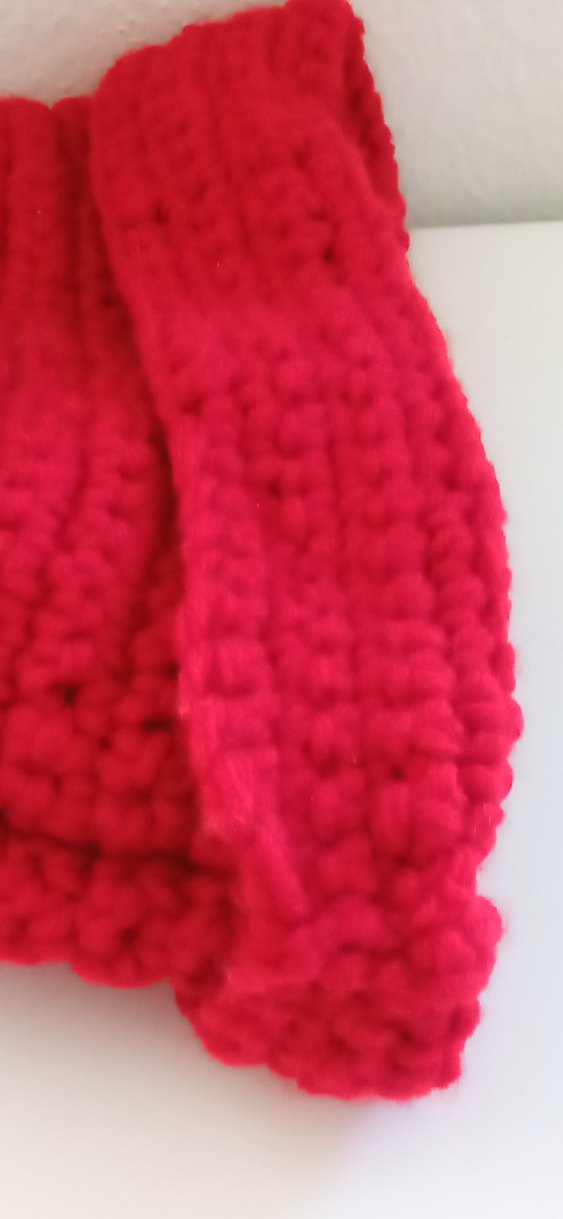 Kırmızı Örgü Kadın Bere - Görsel 4