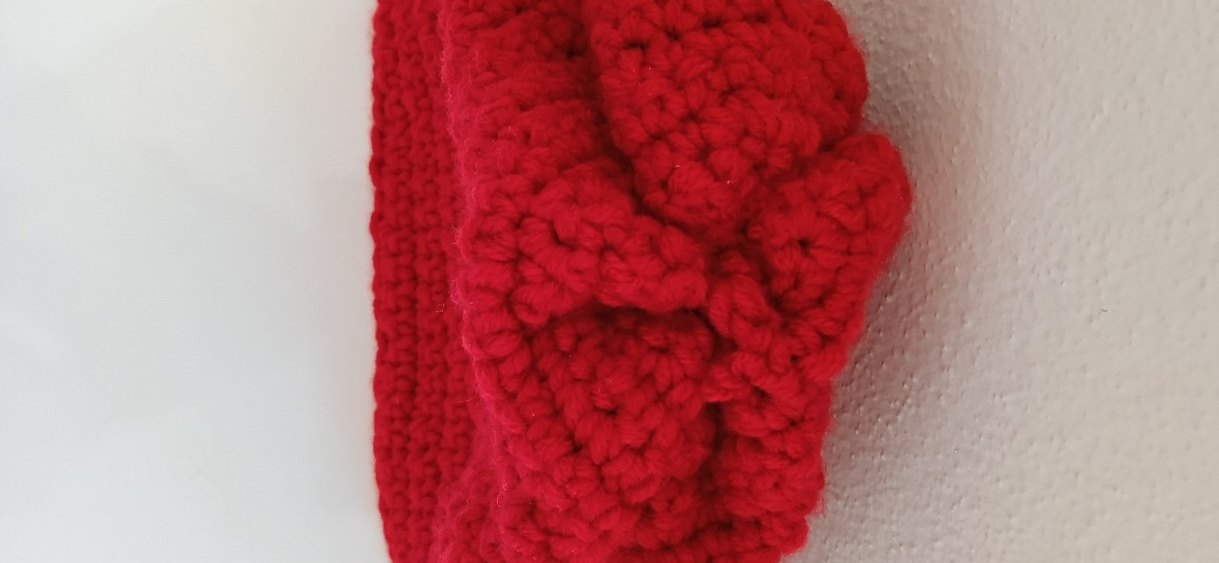 Kırmızı Örgü Kadın Bere - Görsel 3