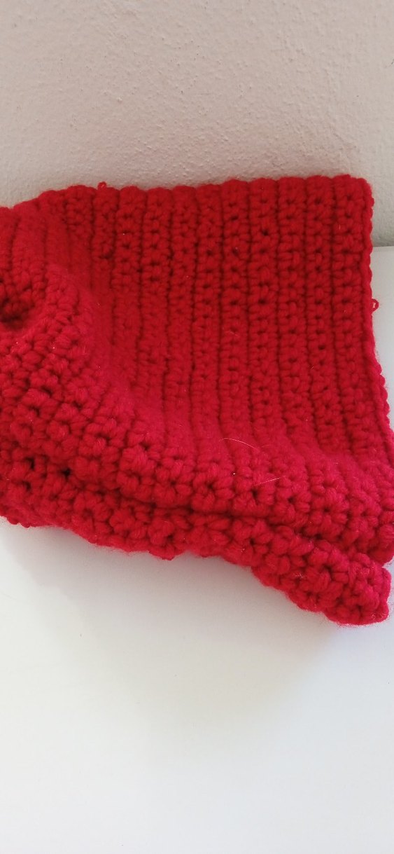 Kırmızı Örgü Kadın Bere - Görsel 5