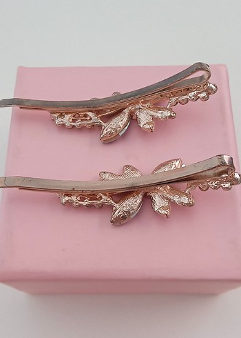 Mor Taşlı Sacha marka Parlak Saç Tokası Çifti - Görsel 4