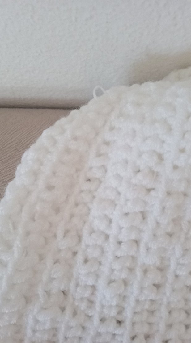 Beyaz Örgü Kadın Bere - Görsel 5