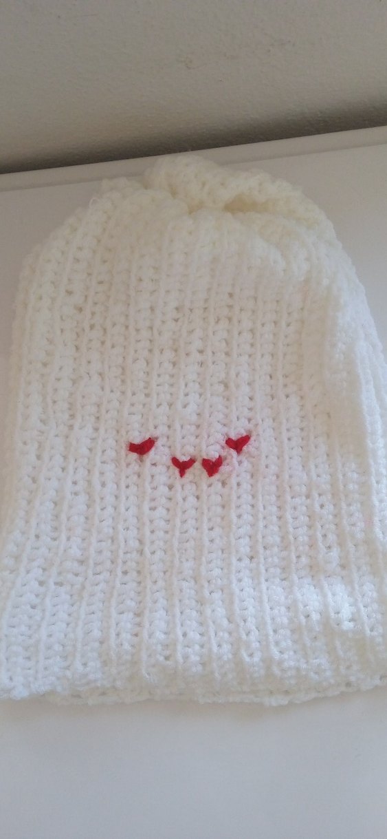 Beyaz Örgü Kadın Bere - Görsel 2