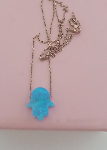 925 ayar Gümüş El kolye - Görsel 3