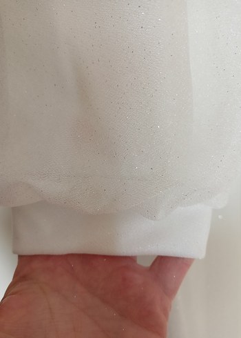 Uzun Kollu Beyaz A Kesim Nikah Elbisesi - Görsel 7