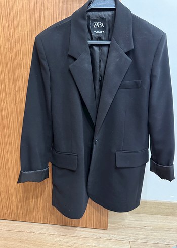 Siyah Süet Kadın Blazer Ceket