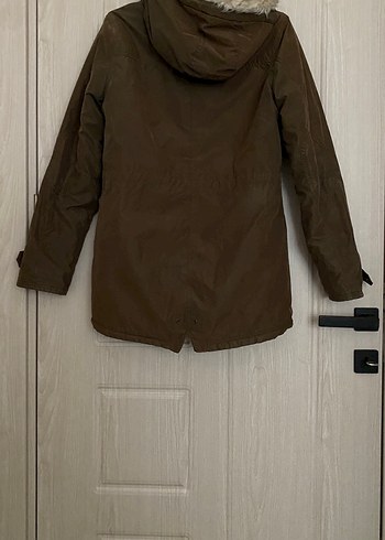LC Waikiki Kahverengi Süet Kadın Mont Kürklü