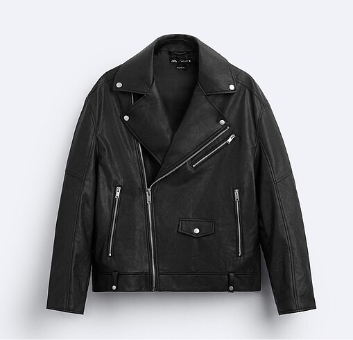 Zara suni deri biker ceket
