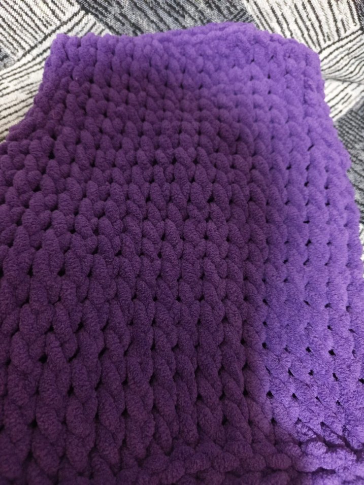 Mor Örgü Kız Çocuk Süveter - Görsel 3