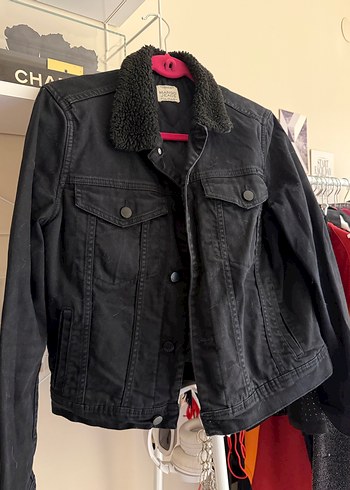 Siyah Kadın Denim Ceket
