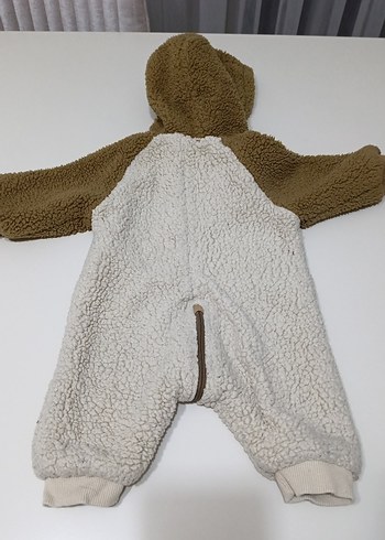 Kürklü Kapüşonlu Bebek Tulum - Görsel 3