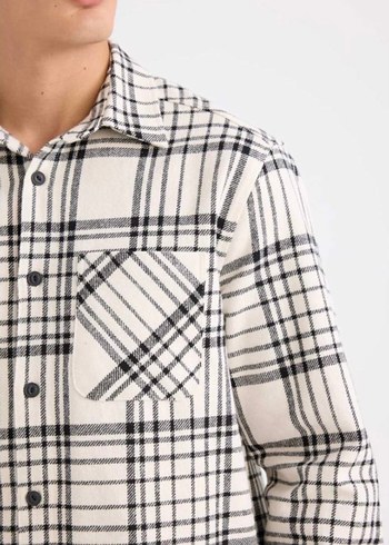 Ekose Desenli Erkek Uzun oduncu Kollu Gömlek - Görsel 2