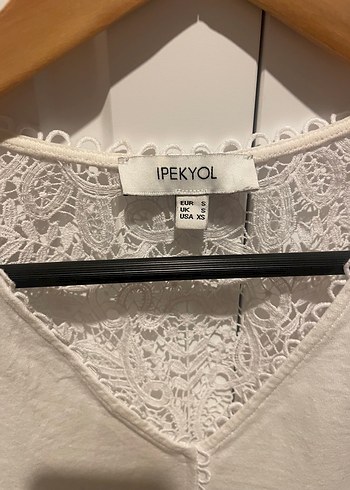 Bohem V Yakalı Keten Kadın Bluz - Görsel 3