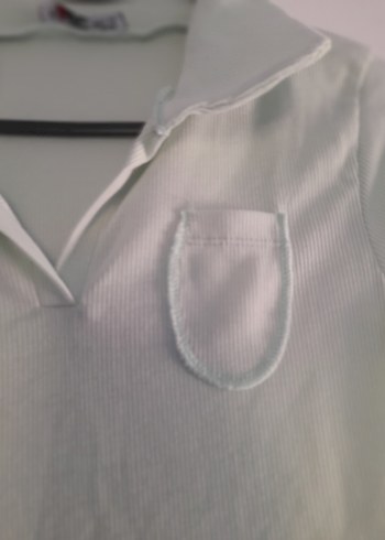m Beden yeşil Renk Kızlar için mint yesili Pamuklu Polo Tişört