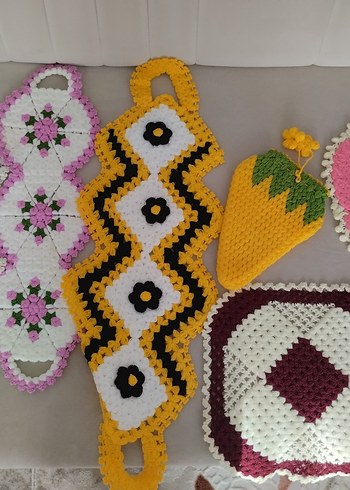 Renkli El Örgüsü Banyo lifi - Görsel 3