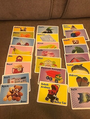  Beden Renk eğitici bebek kartları