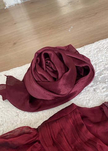 38 Beden Tesettür bordo abiye