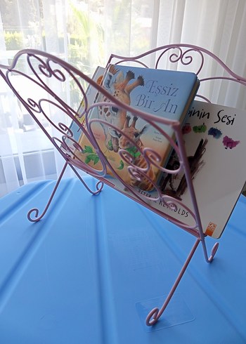 Pembe Pastel Çocuk Kitap Rafı - Görsel 2