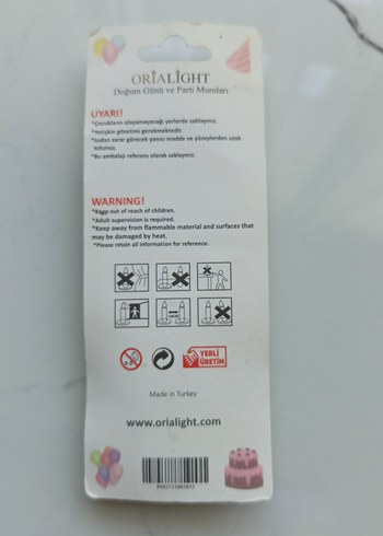 Altın Renkli 9 Sayısı Doğum Günü Mumu - Görsel 3