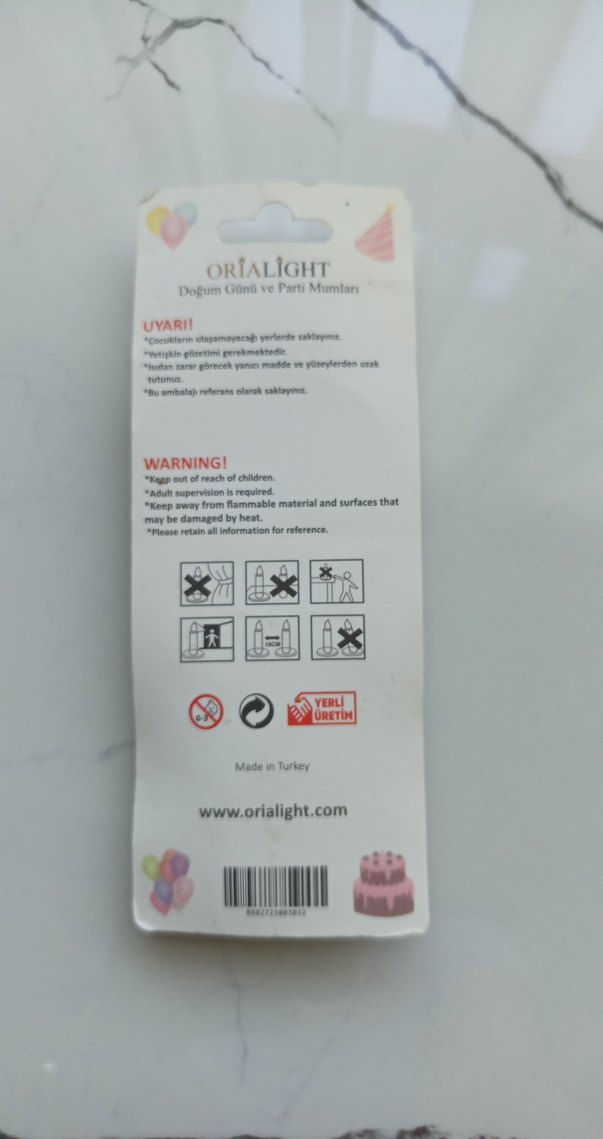 Altın Renkli 9 Sayısı Doğum Günü Mumu - Görsel 3