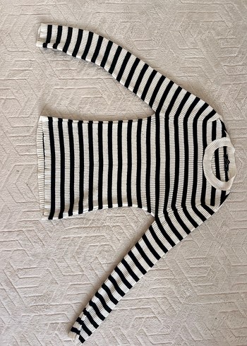 Çizgili, Uzun Kollu, İnce Kesim Kadın Triko - Görsel 3