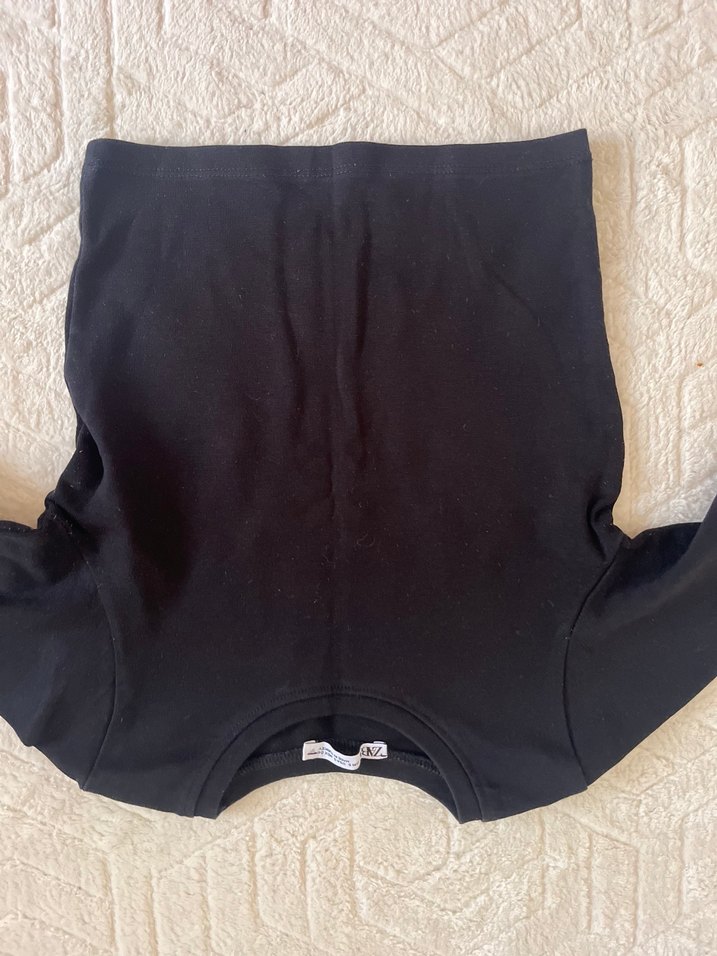 Siyah Uzun Kollu Dar Kesim Kadın Kazak - Görsel 3