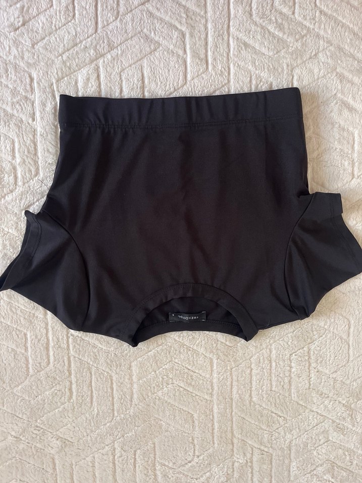 Siyah Basic Hamile Mini Şort - Görsel 2