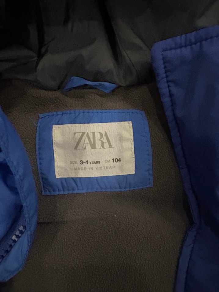 ZARA Erkek Çocuk Kapüşonlu Mavi Yelek - Görsel 2