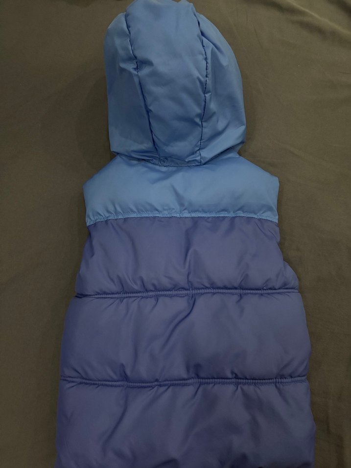 ZARA Erkek Çocuk Kapüşonlu Mavi Yelek - Görsel 3