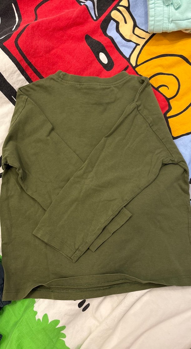 Erkek Çocuk Haki Sweatshirt Uzun Kollu - Görsel 3