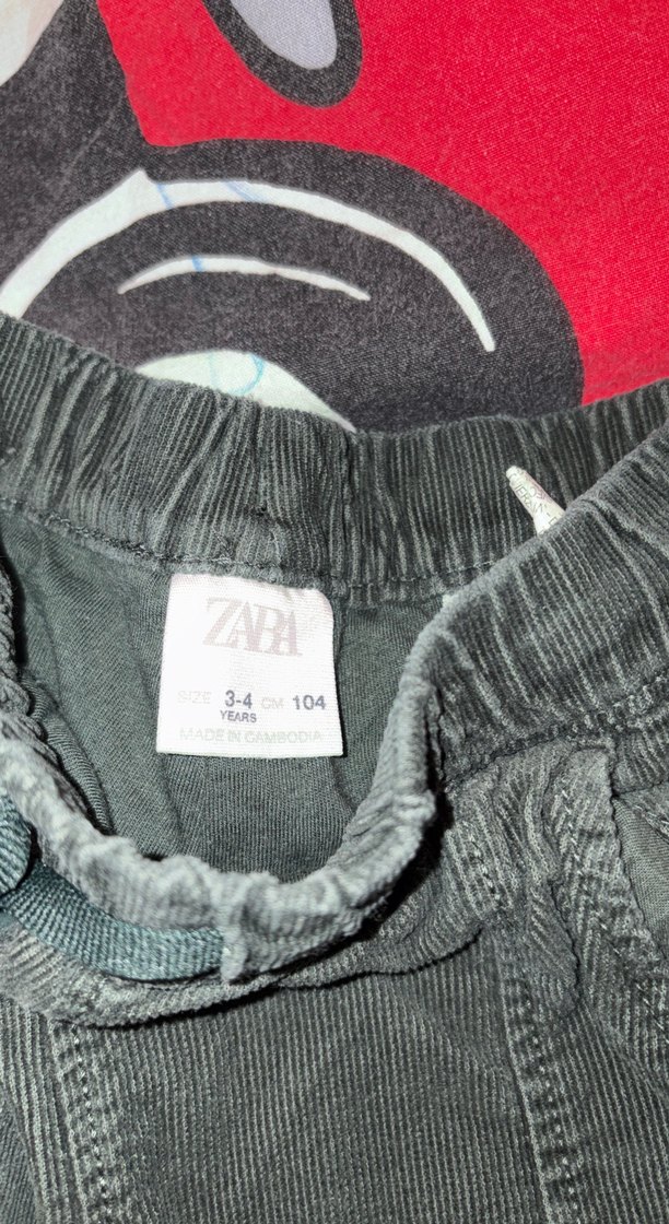 Koyu yesil kadife Erkek Çocuk Rahat Kesim Pantolon - Görsel 2