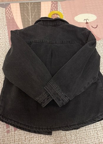 Zara Gri Denim Erkek Çocuk Düğmeli Ceket - Görsel 4