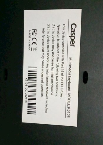 Casper Siyah Kablolu Klavye - Görsel 2