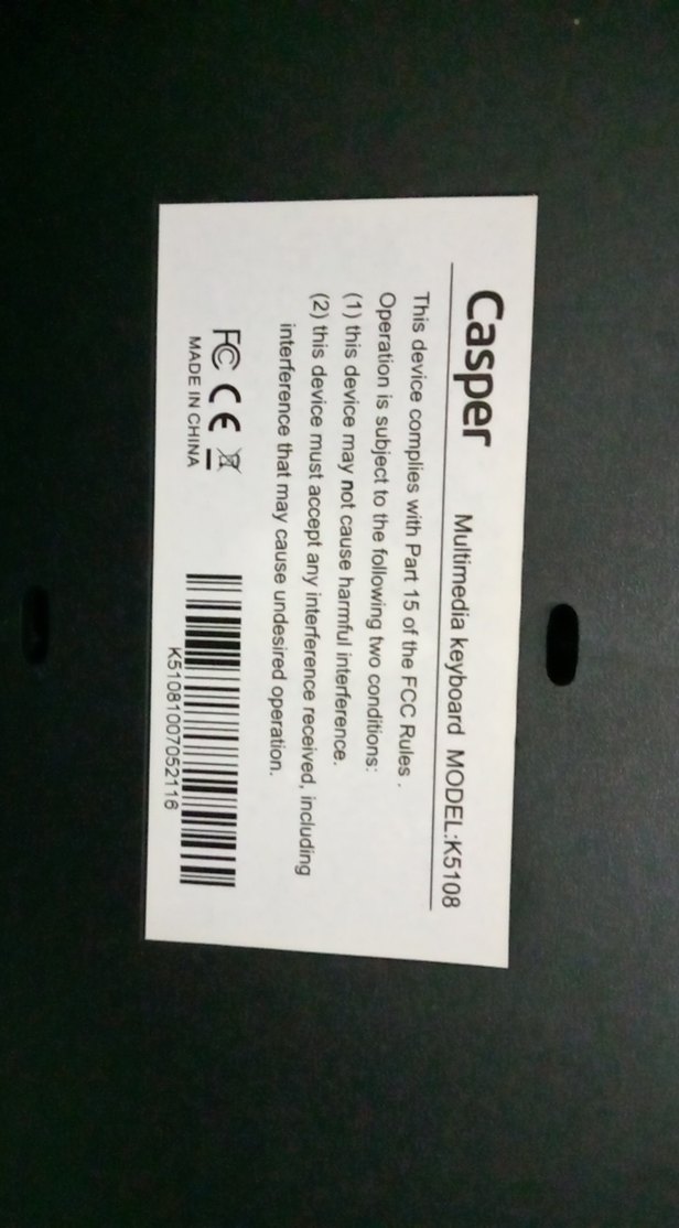 Casper Siyah Kablolu Klavye - Görsel 2