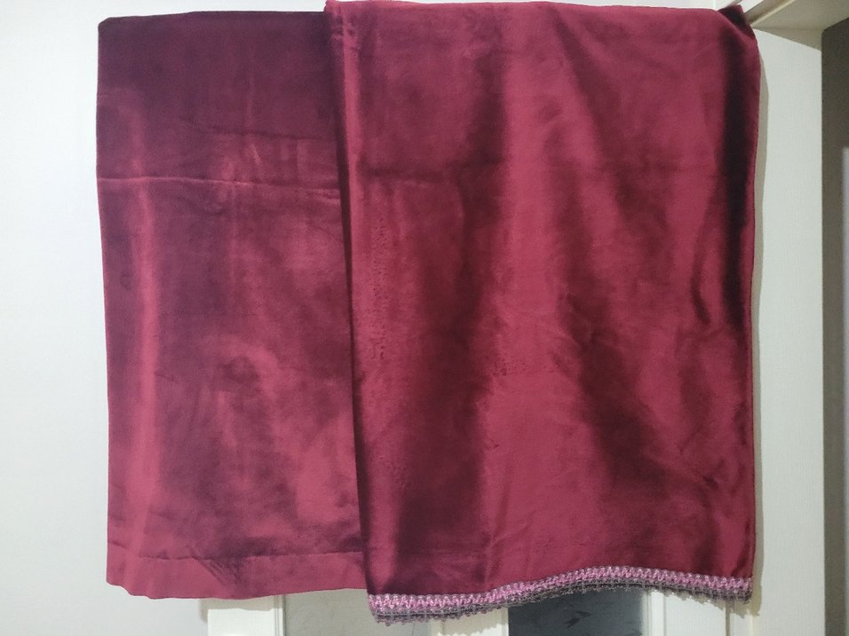 Bordo Nakışlı Fon Perde (Tane olarak satılır) - Görsel 2