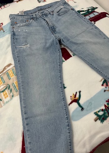 Erkek Mavi Batik Desenli regular fit Pantolon - Görsel 3