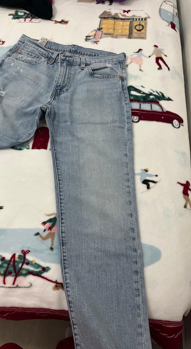 Erkek Mavi Batik Desenli regular fit Pantolon - Görsel 2