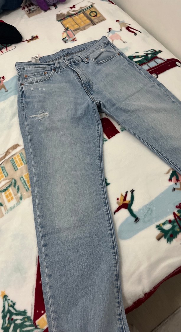 Erkek Mavi Batik Desenli regular fit Pantolon - Görsel 3