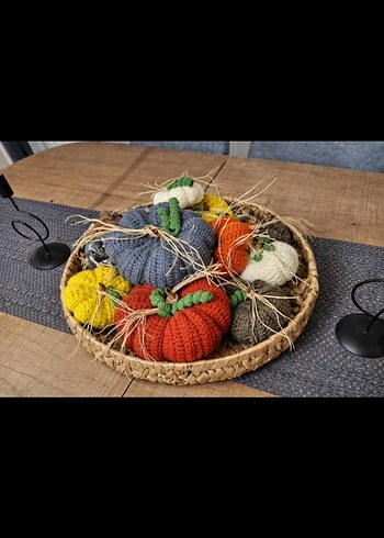 Bohem Sarı Örgü Kabak Dekoru - Görsel 2