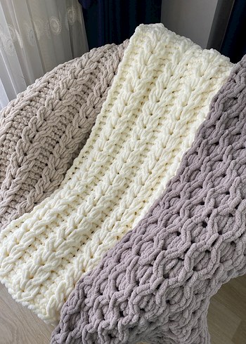 Gri Örgü Çocuk Battaniyesi - Görsel 3