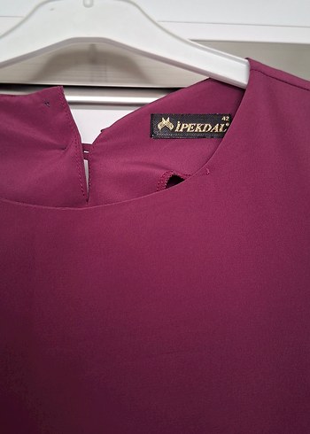 42 Beden bordo Renk Bordo Uzun Kollu Salaş Tunik