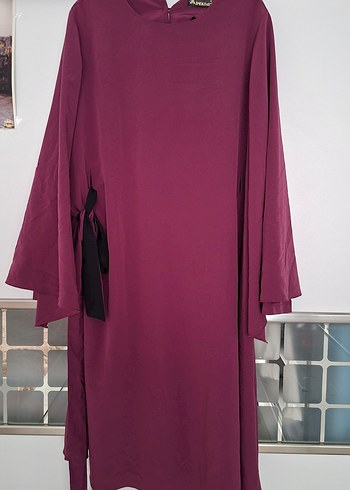 42 Beden Bordo Uzun Kollu Salaş Tunik