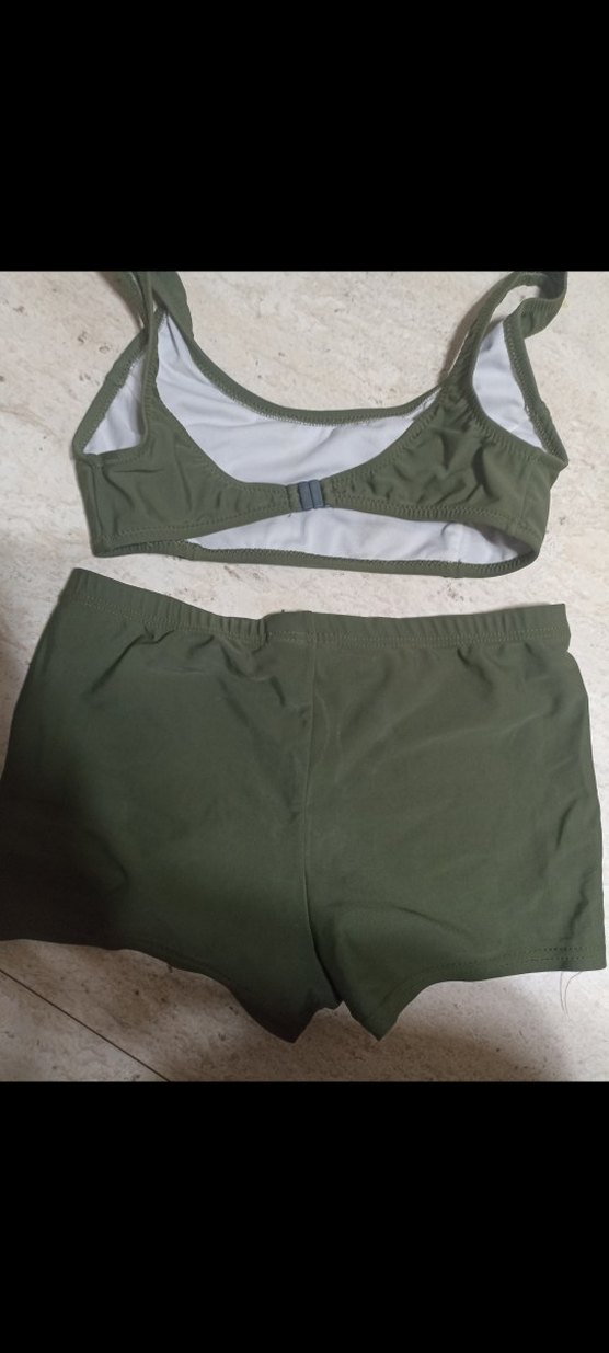 Koyu Yeşil Mini Fitted Kadın Mayo - Görsel 2