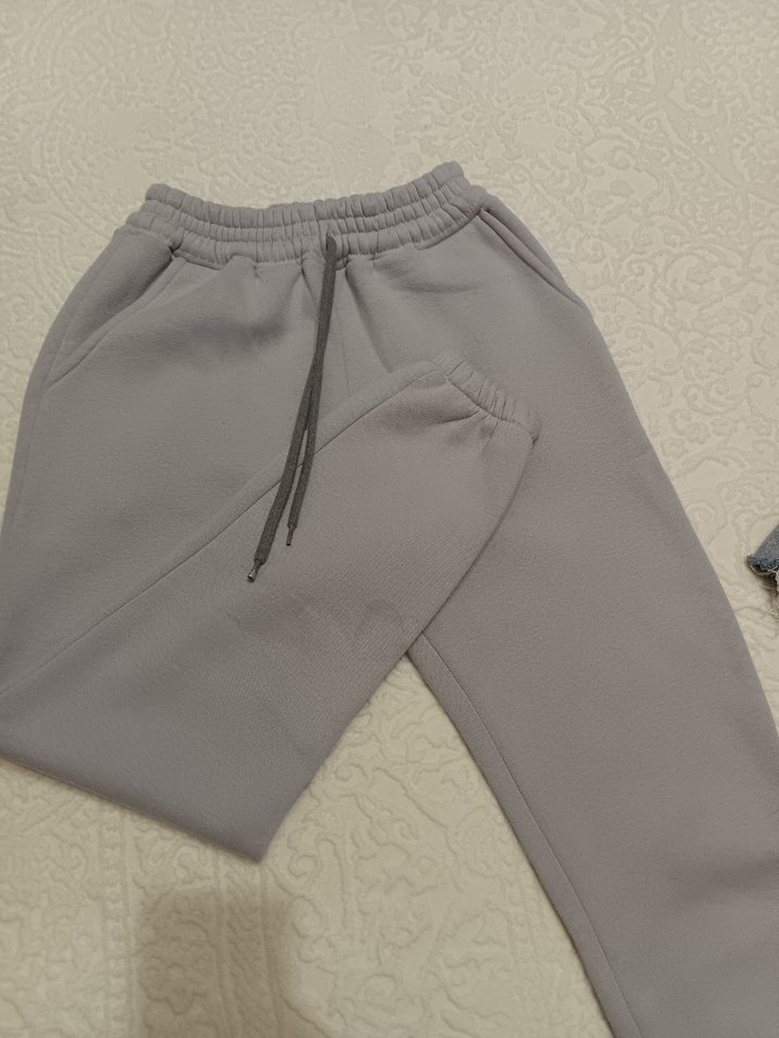 Kadın Gri Fermuarlı Eşofman Altı - Görsel 2