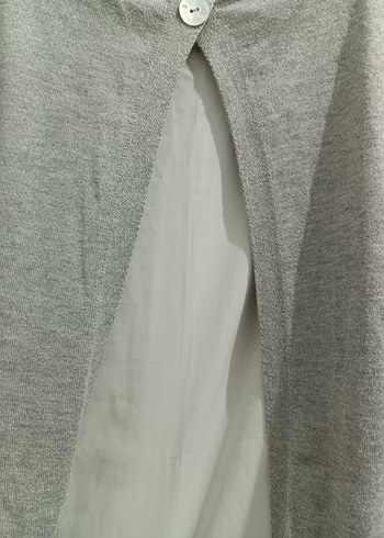 Gri Uzun Kollu Triko Kadın Kazak - Görsel 4