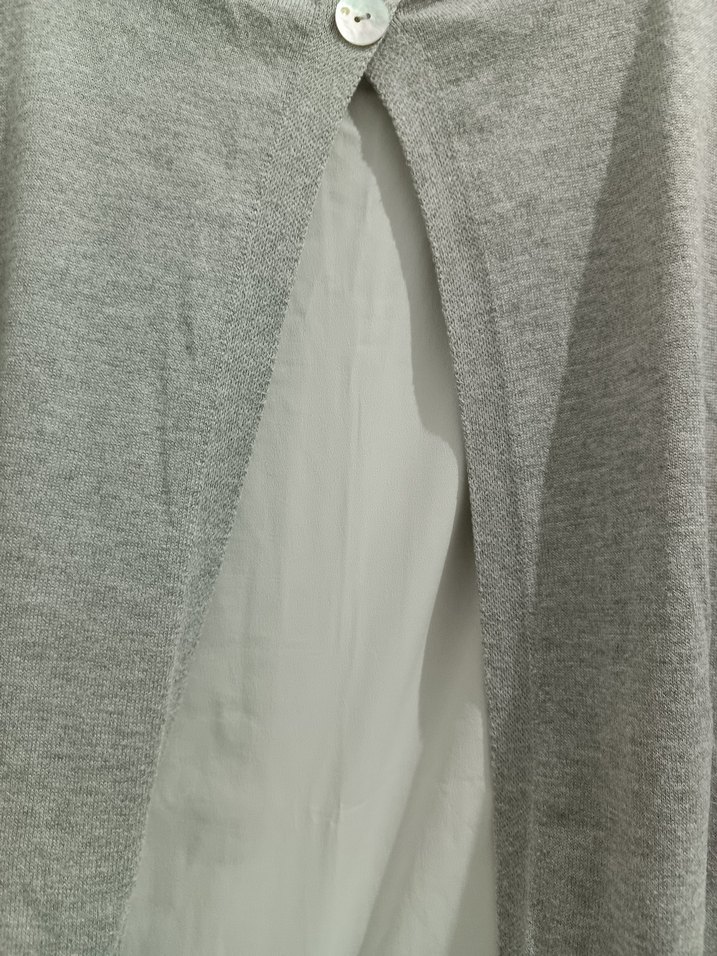 Gri Uzun Kollu Triko Kadın Kazak - Görsel 4