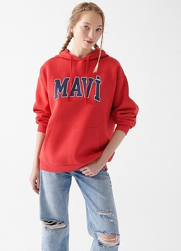 s Beden Orijinal Mavi Sweatshirt