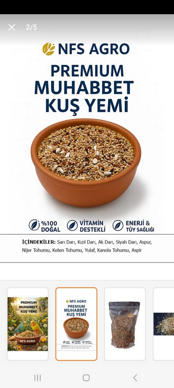 Premium Muhabbet Kuş Yemi 1kg - Görsel 2