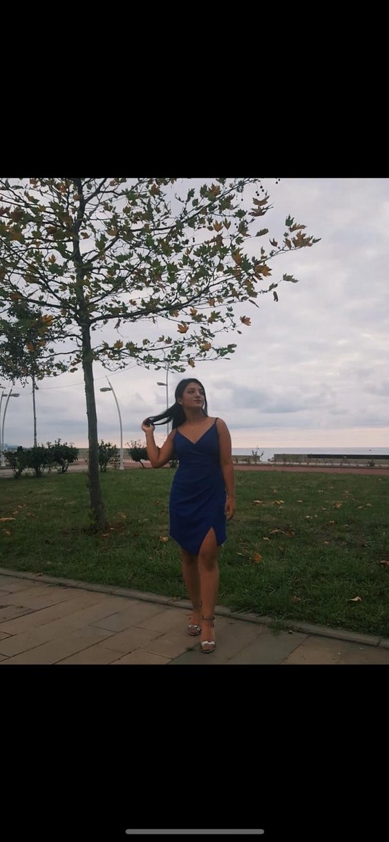 Parlak Lacivert Drapeli Mini Elbise - Görsel 2