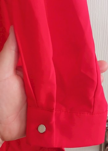Diğer Kırmızı Uzun Kollu Fermuarlı Kadın Tunik