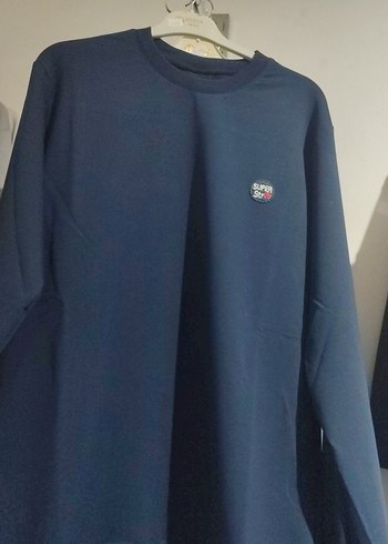 Mavi Erkek Sweatshirt Uzun Kollu Rahat Kesim